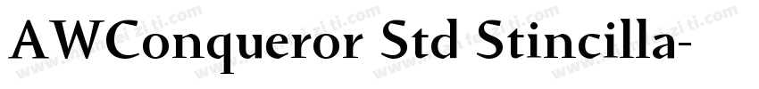 AWConqueror Std Stincilla字体转换